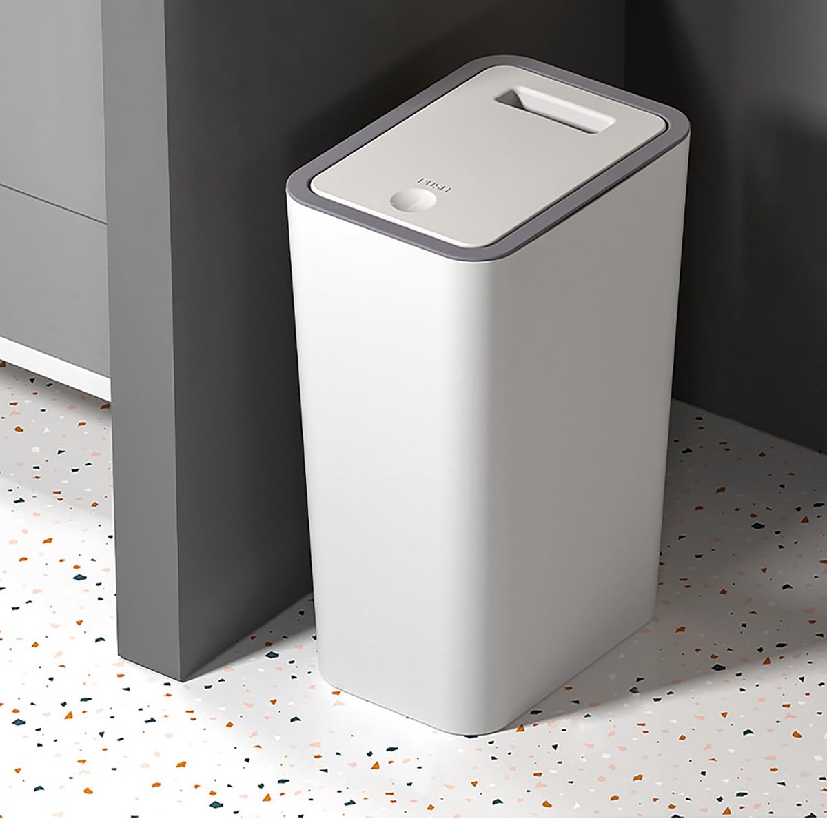 Ibenzoa® Moderne Geurdichte Vuilnisemmer met Pop-up Deksel voor Elke Ruimte