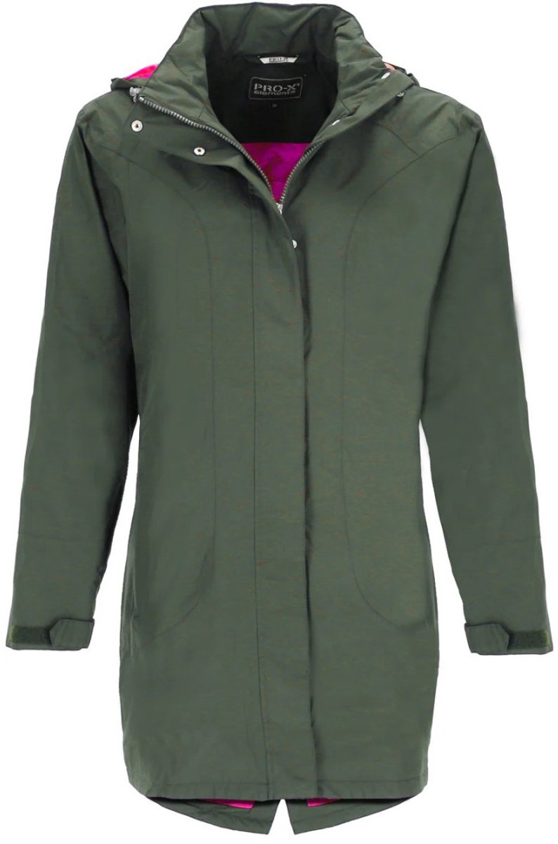 Donker groene dames regenjas Claire van Pro-X Elements