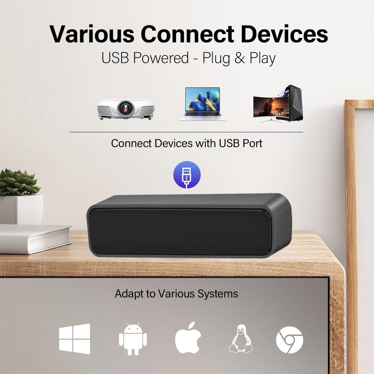 Soundbar PC - Speaker Computer - Plug & - afbeelding 3