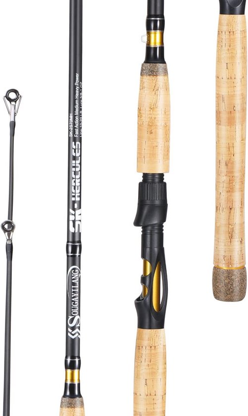 Inshore Zoutwater Hengels met AAA Kurk Handvatten en IM7 Toray Carbon Blanks - 7' — afbeelding 2
