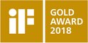 Logo doré iF Design Award 2018.