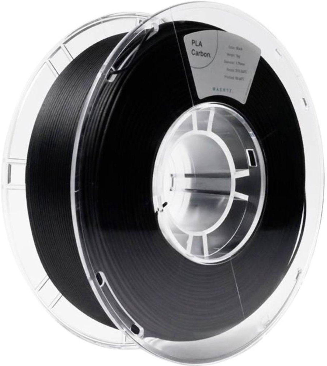Maertz PMMA-1023-001 PMMA-1023-001 Filament PLA Carbon Hittebestendig, Hoge stijfheid 1.75 mm 1000 g Zwart 1 stuk(s)