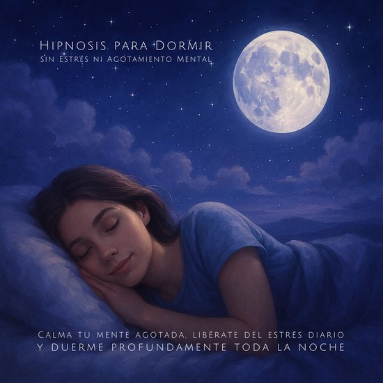 Hipnosis para Dormir sin Estrés ni Agotamiento Mental - cover