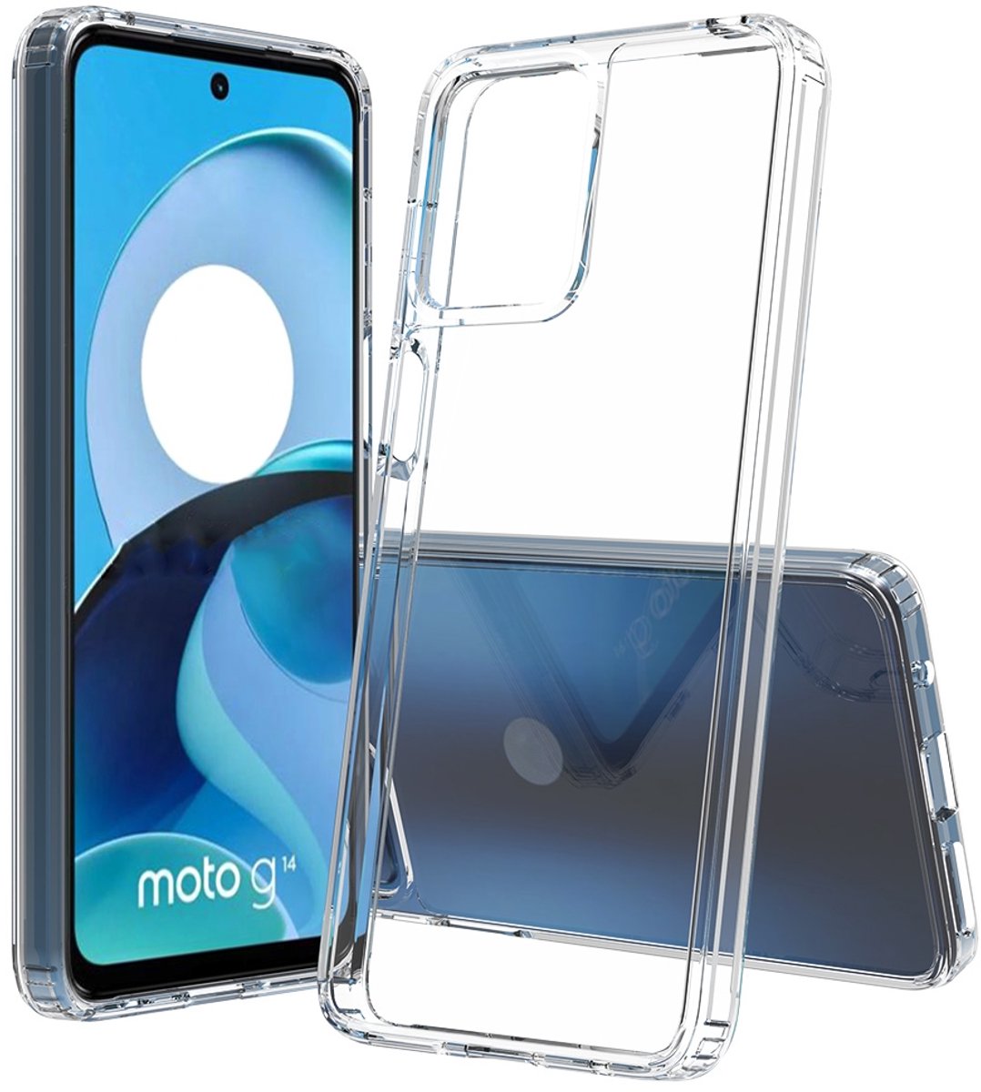 Hoesje geschikt voor Motorola Moto G14 - Phonesta Scratchproof Back Cover - Transparant