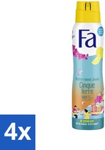 Fa - Déodorant Spray - Joyaux Méditerranéens - Orchidée et Agrumes - Protection 48 heures - 150 ml - Pack économique - 4 pièces