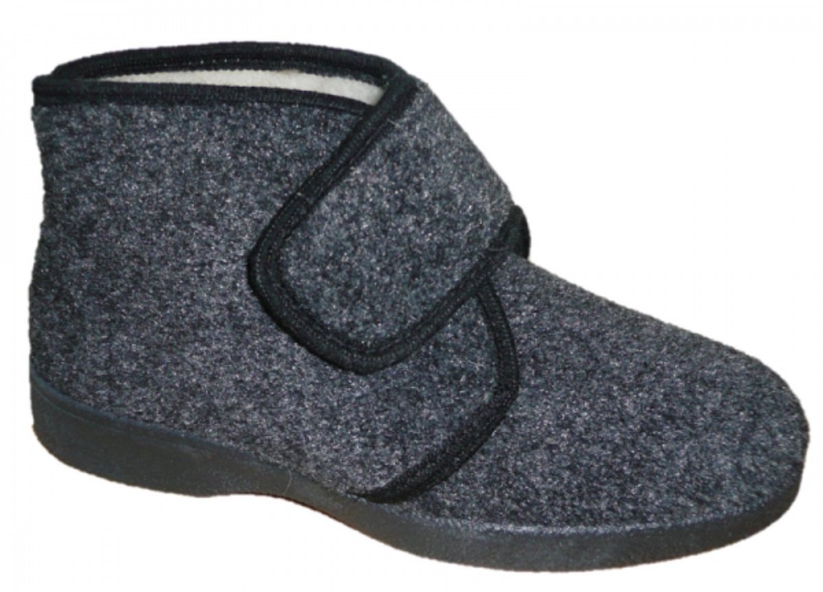 Pantoffel Klitband Scheerwol gevoerd 205L - Zwart - 42