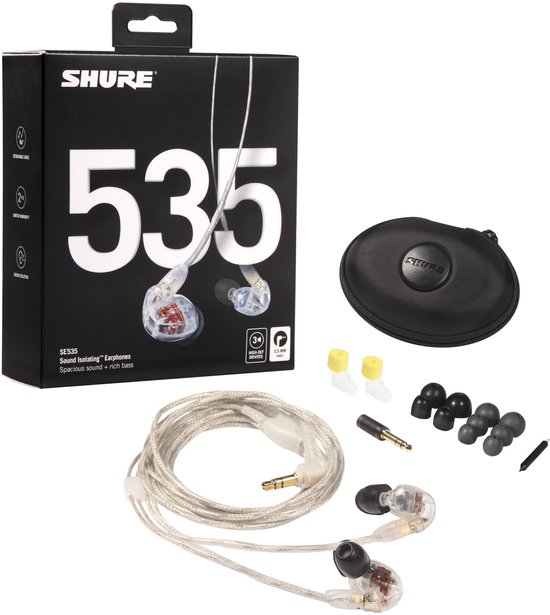 Shure EAC64cls - Cabo de fone de ouvido transparente removível Shure EAC64cls - Cabo de fone de ouvido transparente removível