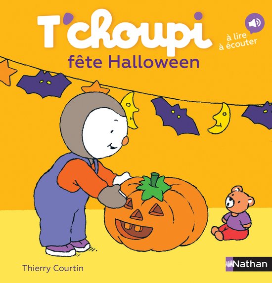 T'choupi viert Halloween, met een pompoen en een teddybeer. Om te lezen en te beluisteren.