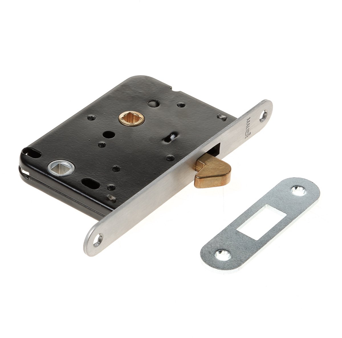 Insteekslot - RVS geborsteld - RVS - Mauer - Mauer 1134 badkamer schuifdeurslot RVS
