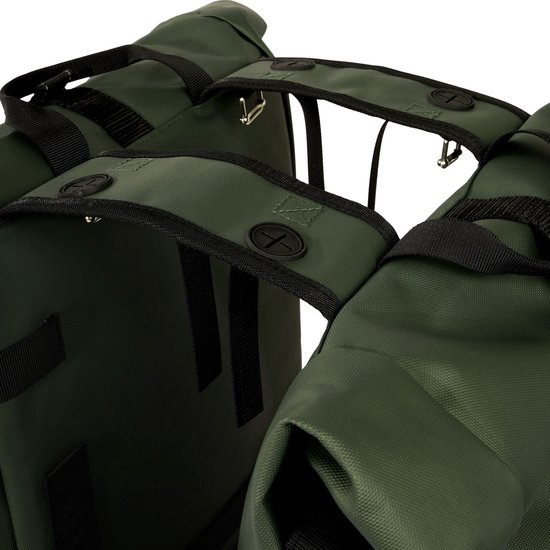 Gerecyclede dubbele fietstas Urban Proof Rolltop 38L 30 x 15 x 42 cm - Groen van Urban Proof — afbeelding 2