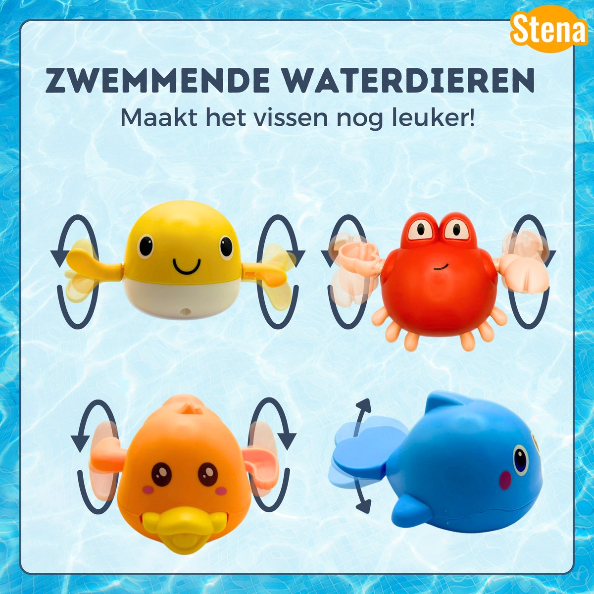 Stena Magnetische Vishengelset - Badspeelgoed - 10 Delig - Badspeeltjes - Bad Speelgoed - Jongen/Meisje - 1 jaar/2 jaar/3 jaar - Kinderen — afbeelding 7