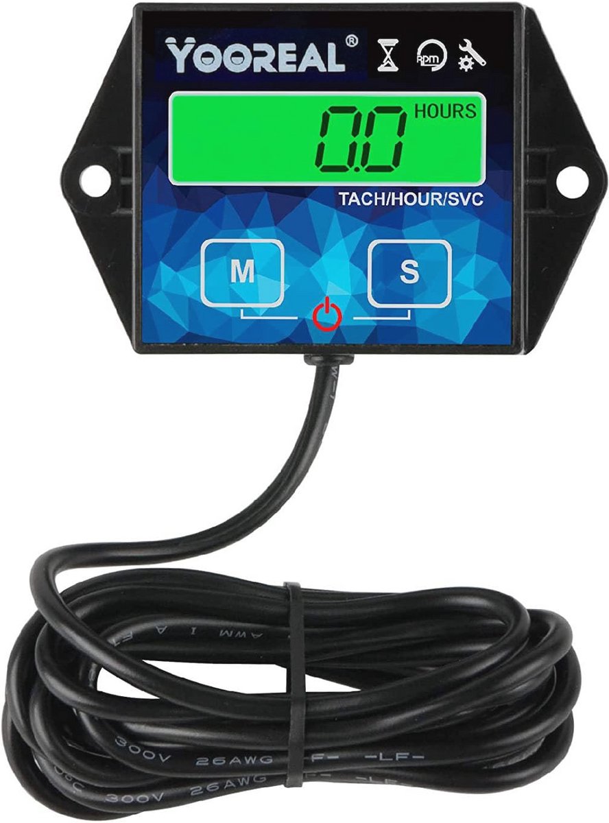 Digitale Backlight Tachometer en Resetbare Urenmeter voor Motoren en Tuinmachines