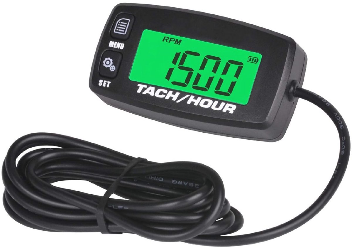 Digitale Toerentalmeter met Onderhoudsfunctie voor Grasmaaiers en Pneumatische Apparaten