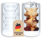 4 stuks 200 ml Dubbelwandige Glazen Koffiekopjes en Mokken - Geïsoleerde Latte Glazen