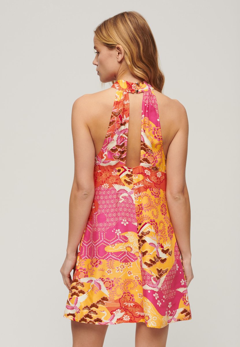 Superdry Mouwloze mini-jurk met print Dames Jurken Roze