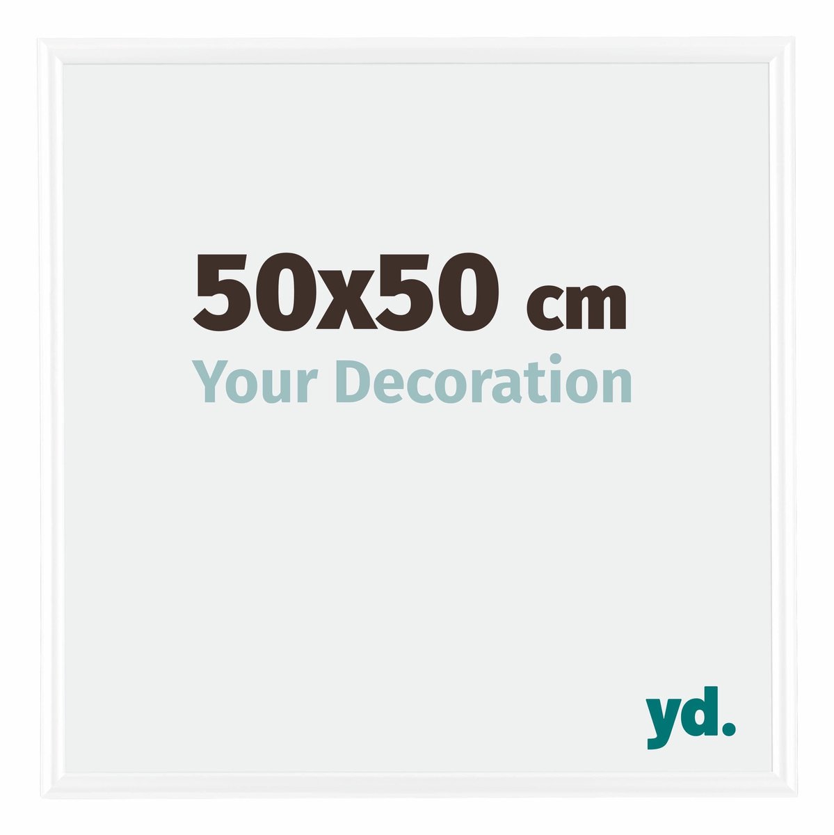 yd. Your Decoration - Fotolijst 50x50 cm - Kunststof - Wit Hoogglans - Bordeaux