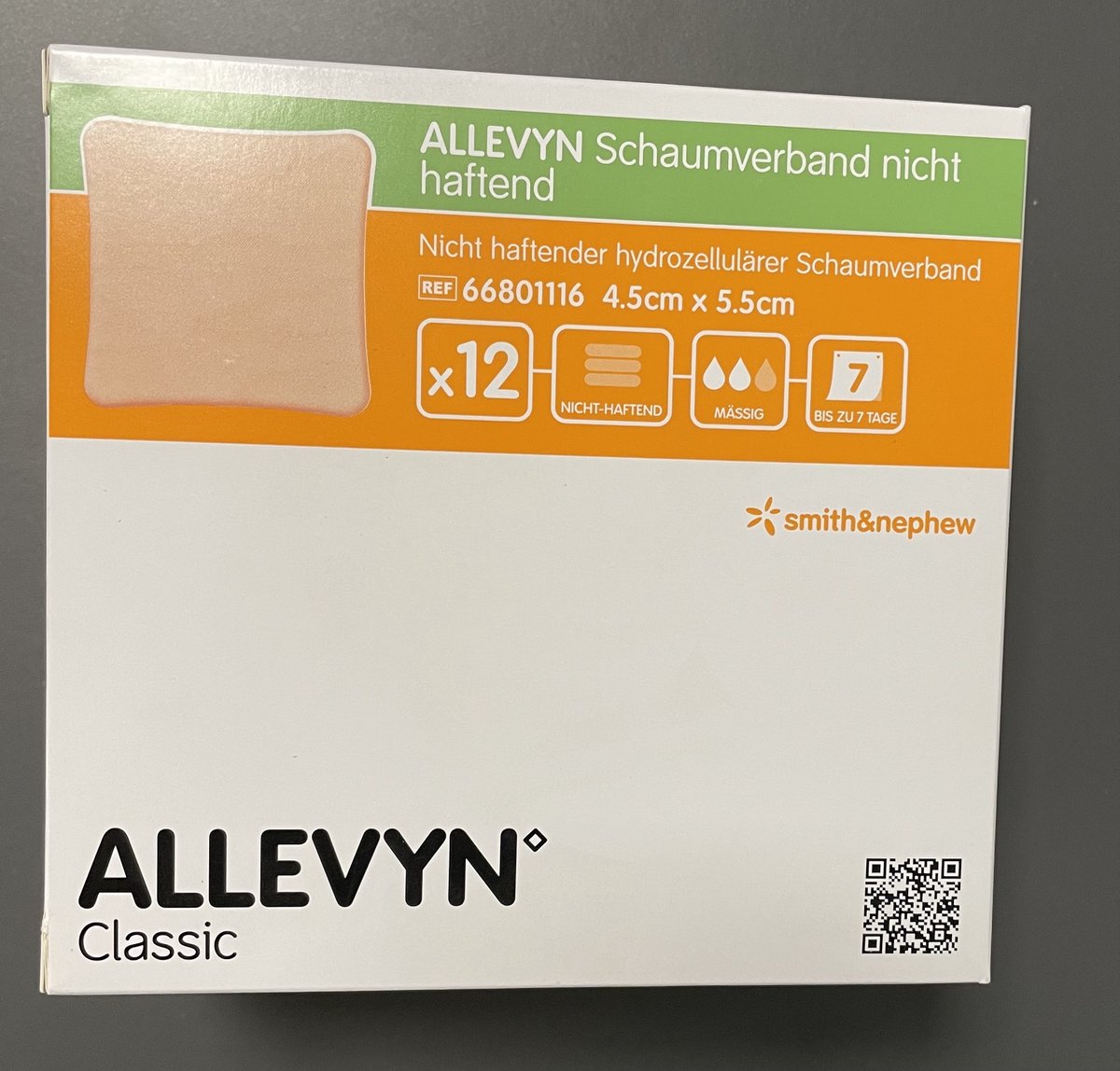 Smith & Nephew - Allevyn niet-klevende schuimverband - 4,5cm X 5,5cm - 12 stuks
