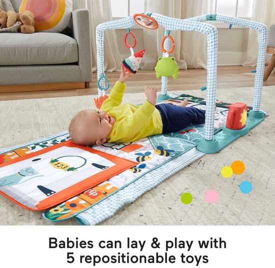 Fisher-Price 3-in-1 Kruipen en Spelen Activiteitenspeelmat - Babygym Baby Speelgoed van Fisher Price — afbeelding 5