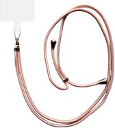 Smartphonica Telefoonkoord Universeel - verstelbaar afneembaar koord voor mobiele telefoon - 150 CM - Telefoonketting Rosé Goud