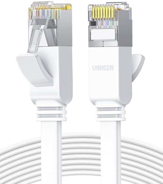 Netwerkkabel Cat 6a - S/FTP - Netwerkkabel - geel, Type: Cat 6a S/FTP