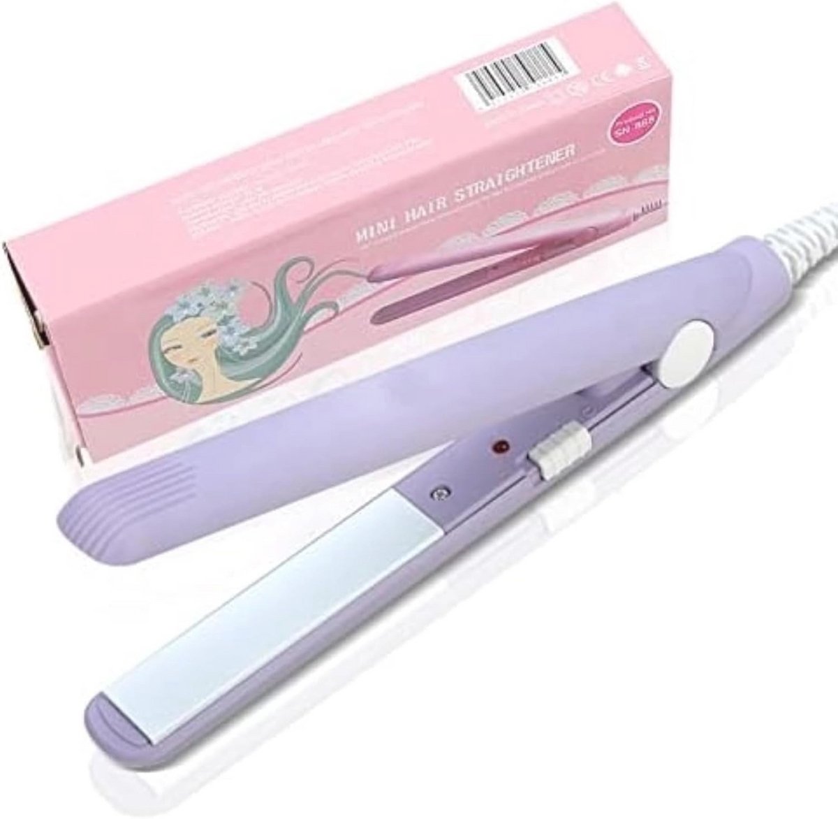 Keramische 2-in-1 Mini-Stijltang met Toermalijn - Voor Glad en Krullend Haar in 4 Kleuren