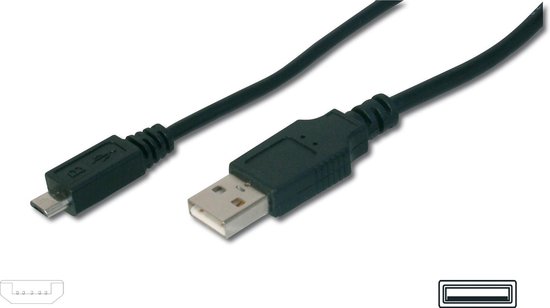ASSMANN Electronic - USB 2.0 A Male naar USB 2.0 Micro Male - 1 m
