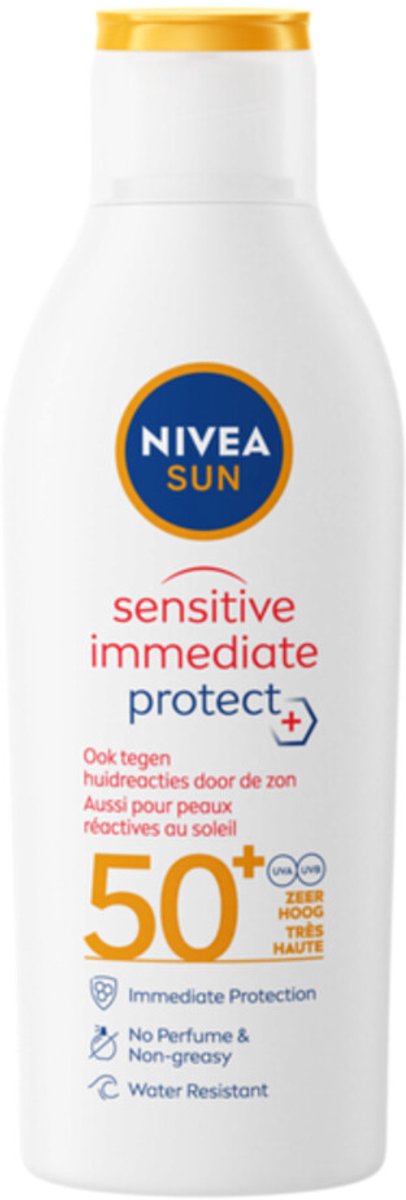 NIVEA Sun Sensitive Anti-Allergie Zonnemelk SPF 50 - 12 x 200 ml - Voordeelverpakking