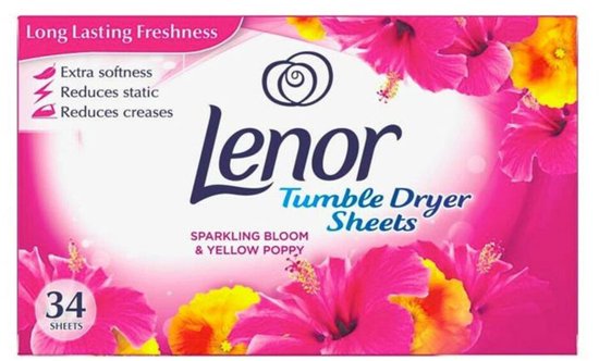 Lenor Droogtrommeldoekjes Pink Blossom 34 Sheets