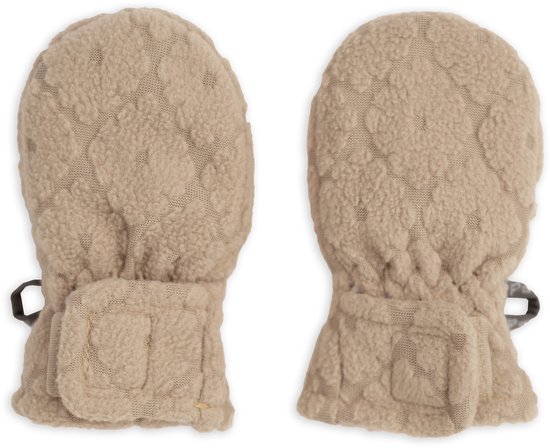 Lodger - Wanten fleece - Baby - Beige - 0-12 maanden - Klittenbandsluiting