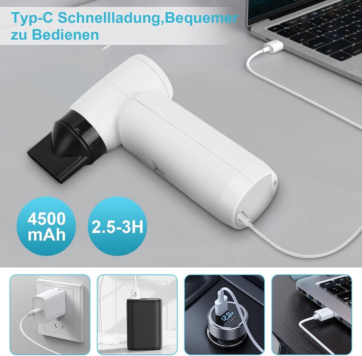 Souffleur Poussière - Nettoyage Précision - Pour Clavier, Électronique, Caméras - Double Buse