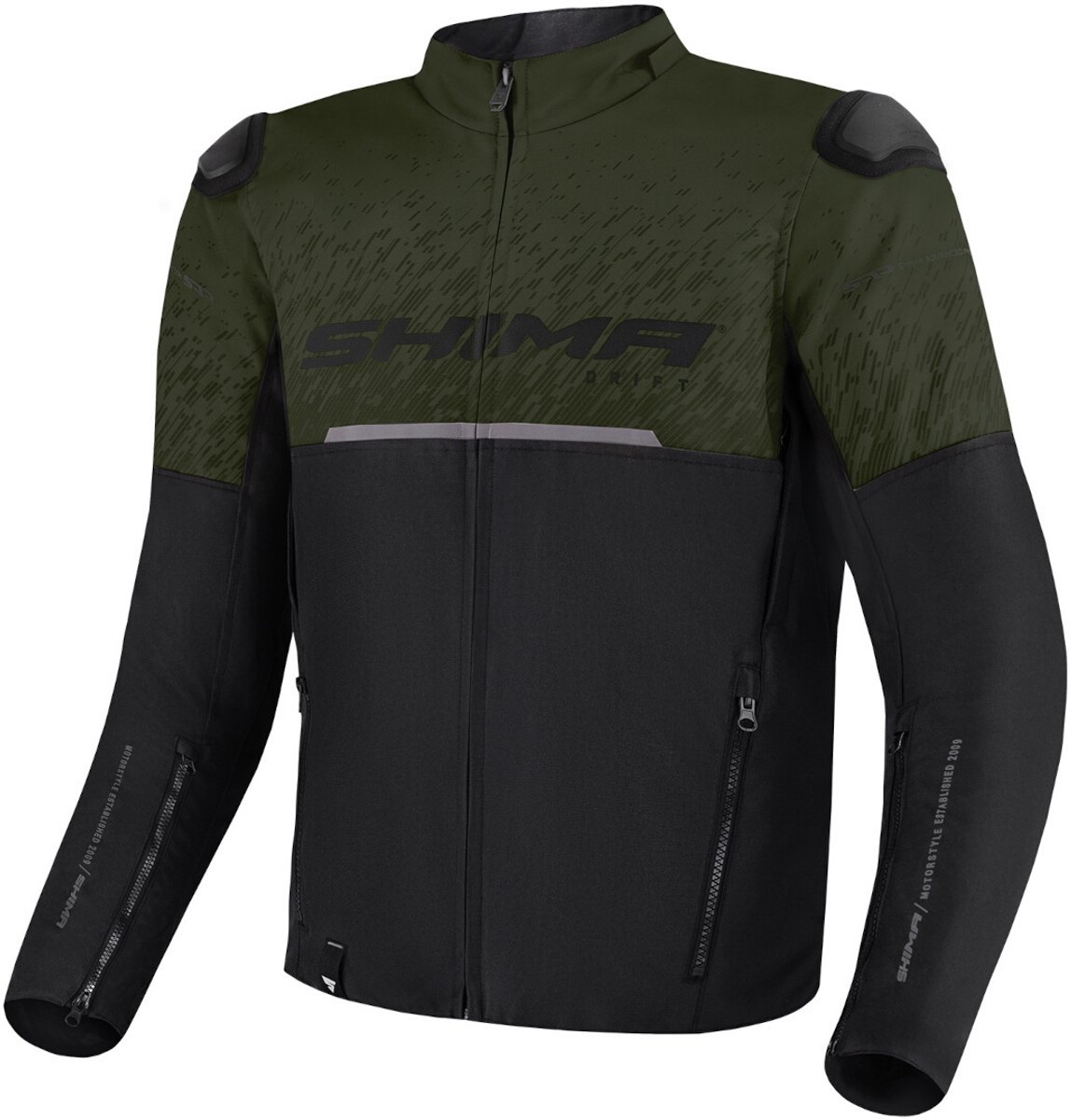SHIMA Drift Zwart Green Textiele Motorjas - Jas
