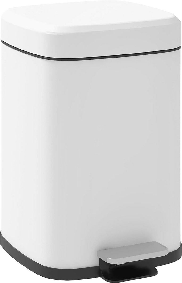 Compacte 12L Keukenafvalemmer met Softclose-Deksel en Uitneembare Binnenemmer