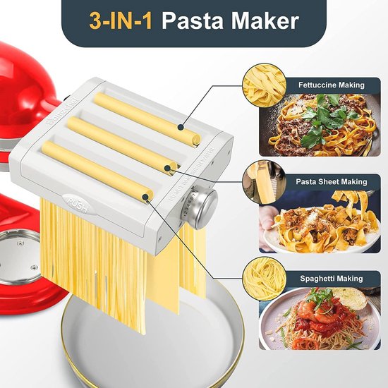 Pastamachine Accessoireset - 3-in-1 Pasta Roller, Snijder en Droogrek van Philips — afbeelding 2