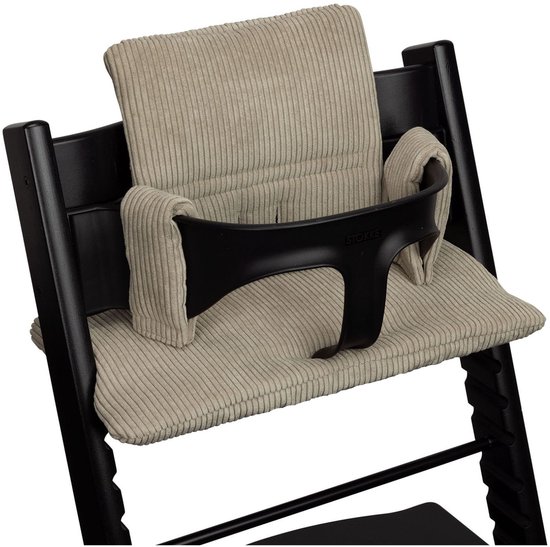 Stoelverkleiner TrippTrapp - Geschikt voor Stokke Tripp Trapp Kussenset - Kinderstoel Verkleiner - Perfecte Pasvorm - Extra Dik - Taupe Ribstof