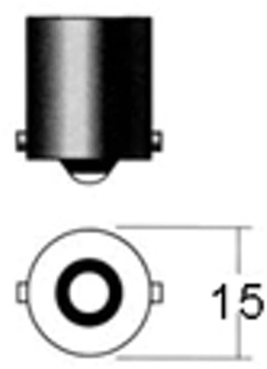 LED lamp - Ledson - 5-Led - BA15S / R5W - Wit - 24V