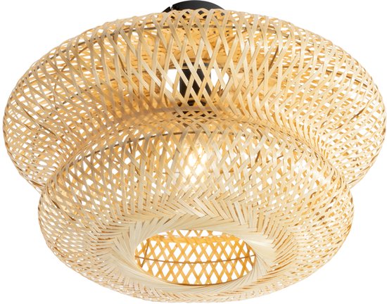 QAZQA Oosterse lampenkap bamboe 50 cm - Rina plafond