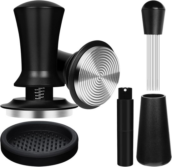 Sudlade voor koffiedik, espresso-kloplade, set lade, afklophouder voor zeefdragers, barista-accessoires voor zeefdragers, koffiezetapparaten, espressomolen (zwart