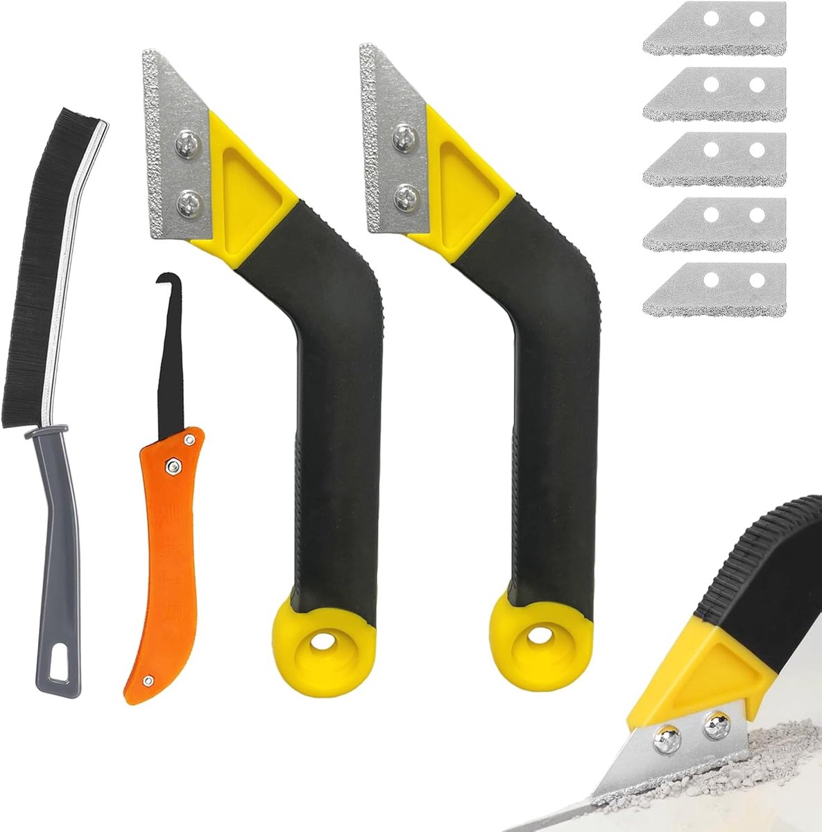 Tegelvoegenverwijderaar voor effectief reinigen - 9 stuks