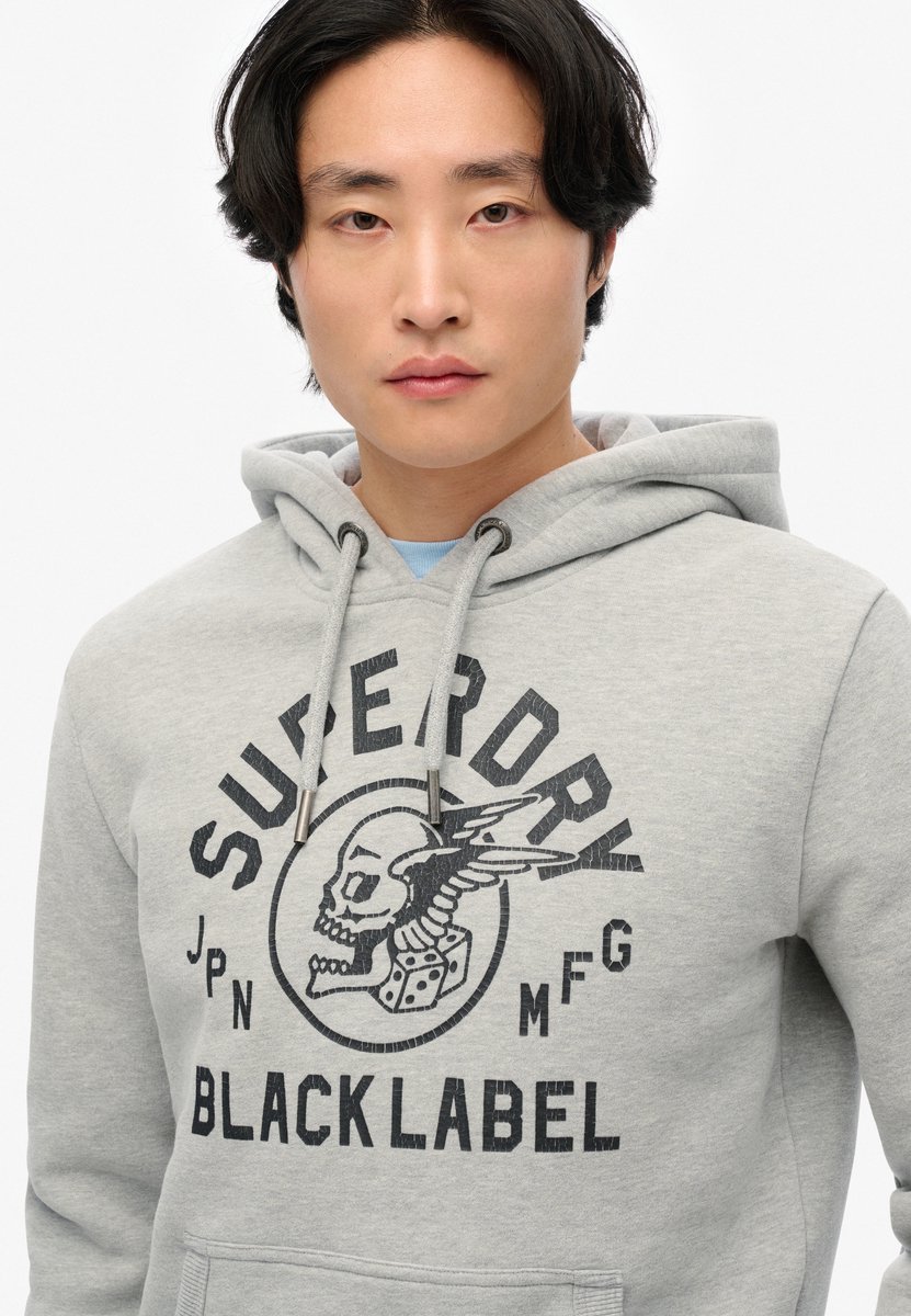 Superdry Label hoodie Heren Hoodies Grijs