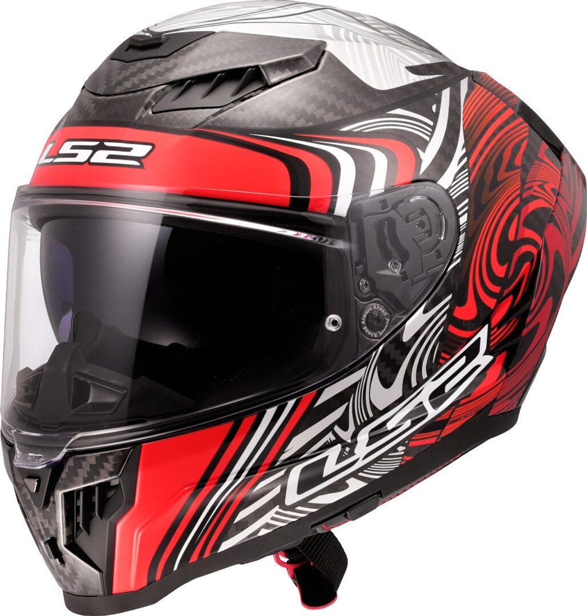 LS2 Helm Dragon Enthum FF807 rood maat L