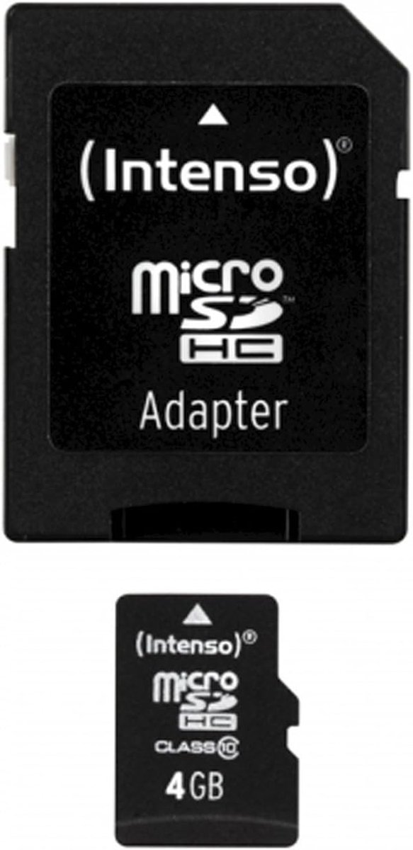 microSDHC 4GB Class 10 Geheugenkaart met SD-adapter - Snelle Gegevensoverdracht