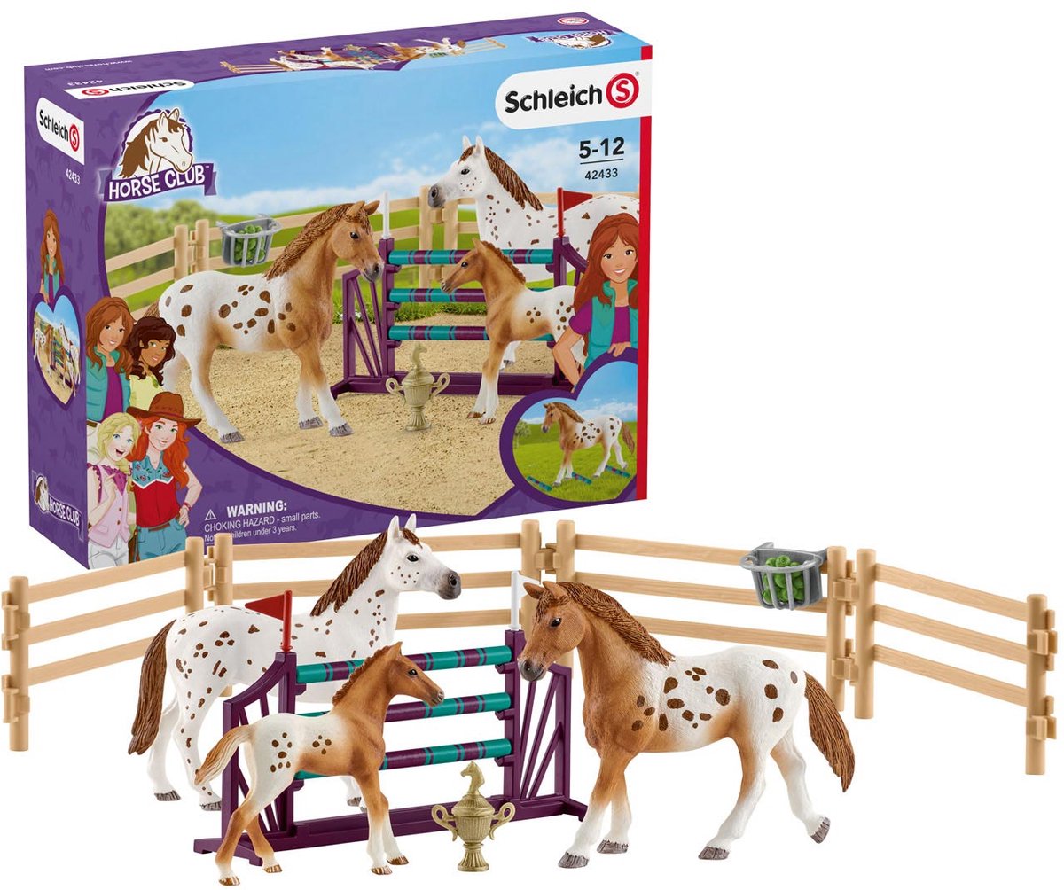 schleich HORSE CLUB - Lisa's toernooitraining - Kinderspeelgoed - Paarden speelgoed - 3 Appaloosa's en Hindernissen - 17 onderdelen — afbeelding 18