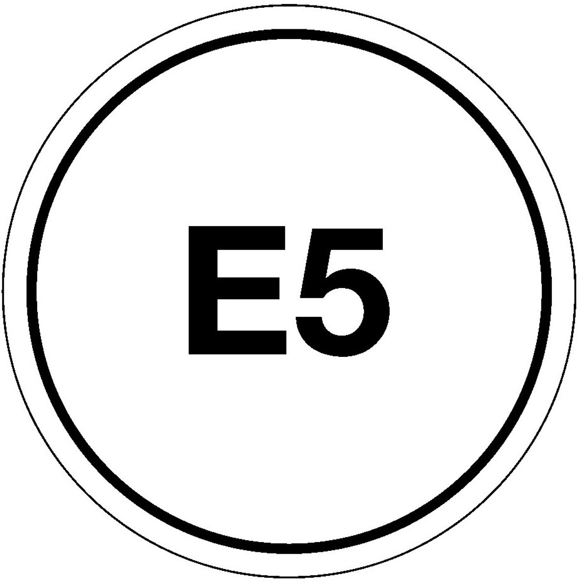 E5 benzine sticker 300 mm