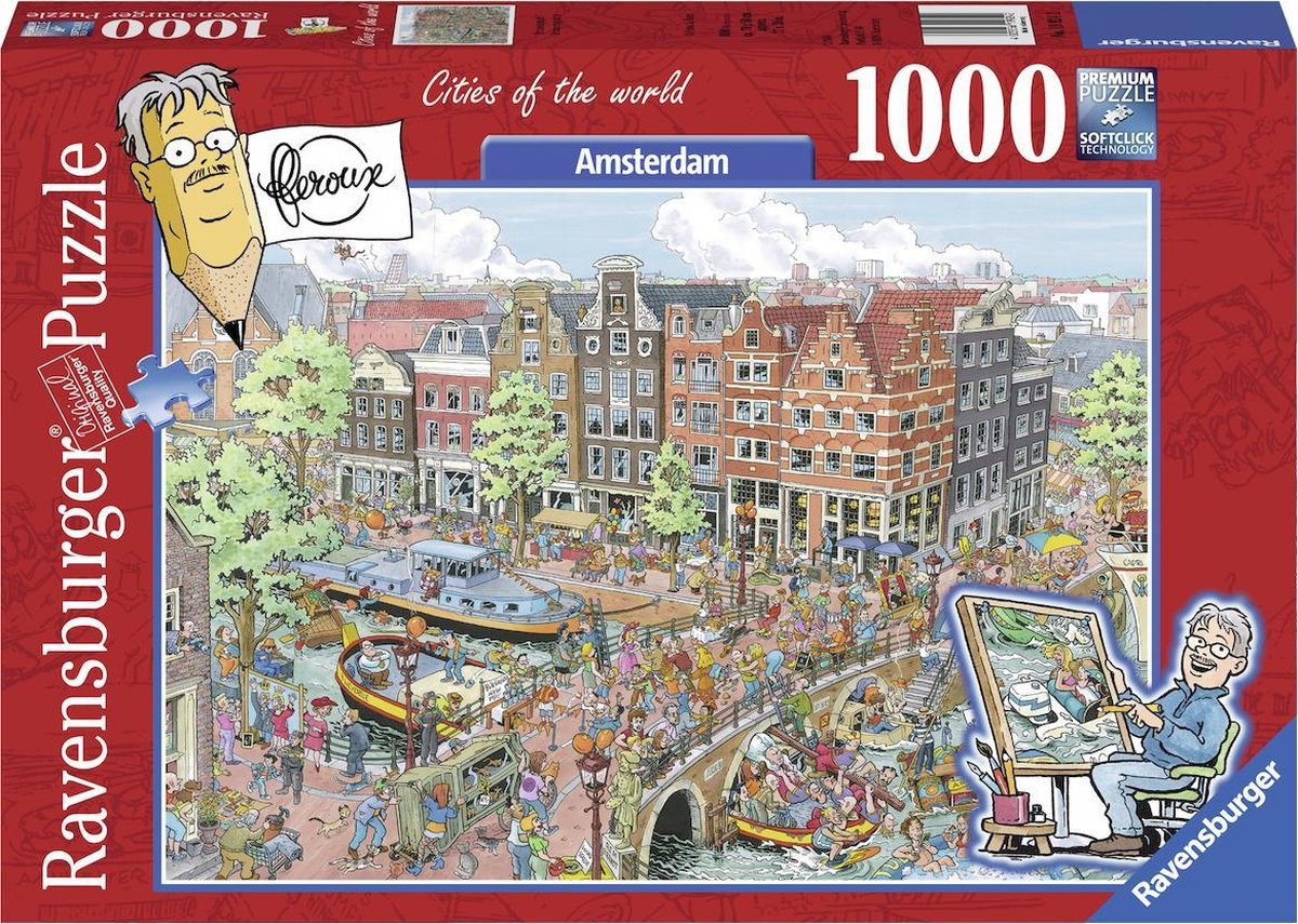zonnebloem vervoer drempel Ravensburger puzzel Fleroux Amsterdam - Legpuzzel - 1000 stukjes | bol.com