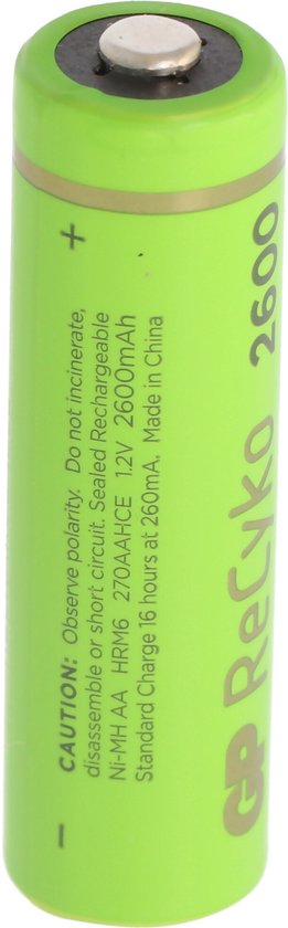 GP Batteries 270AAHCE-2WB2, Batterie rechargeable, AA, Hybrides nickel-métal (NiMH), 1,2 V, 2 pièce(s), 2600 mAh