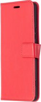 LuxeBass Hoesje geschikt voor Sony Xperia 1 II - Boekhoesje met kaartvakken - Rood gsm hoesje - telefoonhoes - telefoonhoesjes