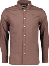 Knowledge Cotton Overhemd - Slim Fit - Bruin - L