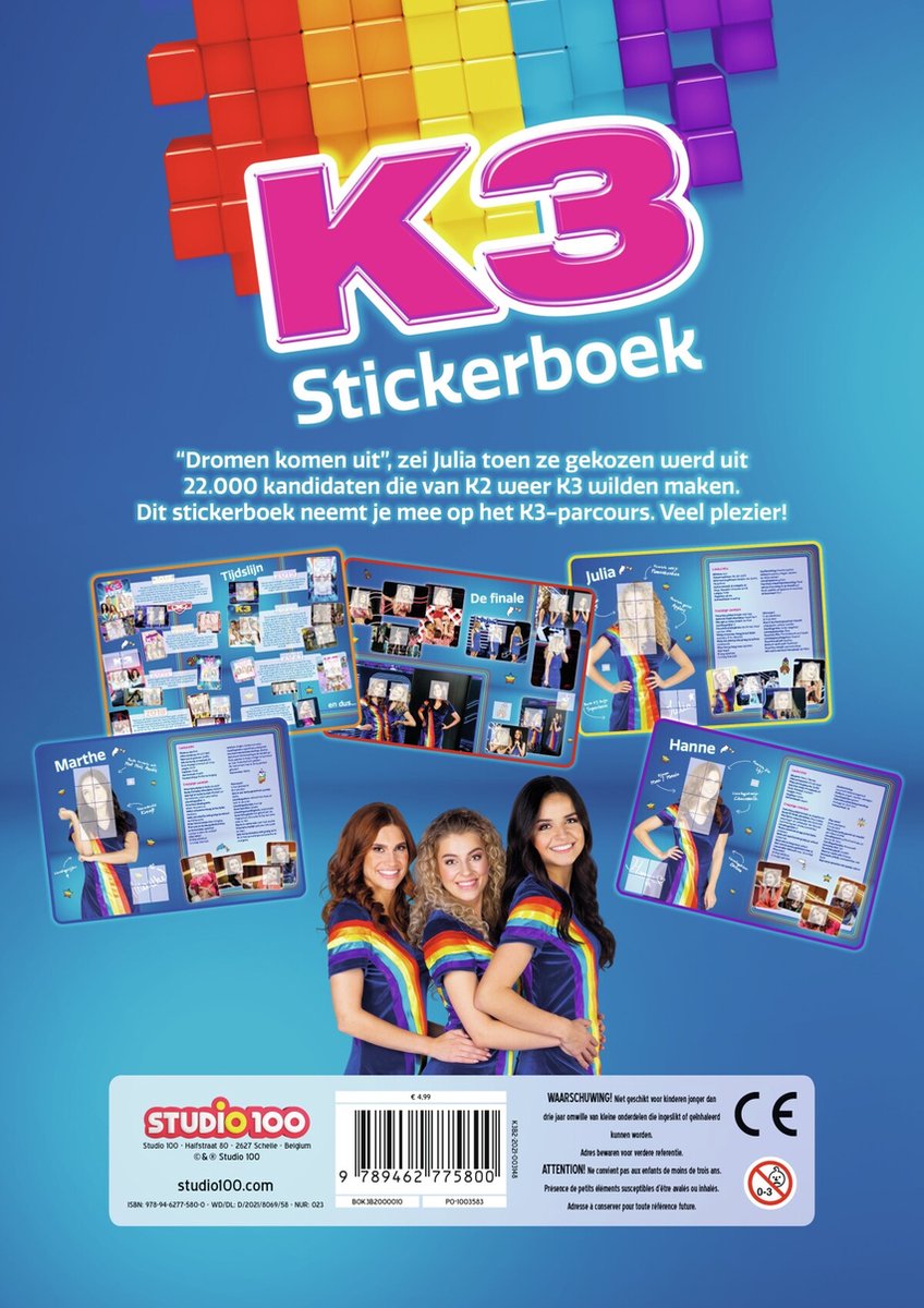 K3 stickerboek — cadeau in Boeken - foto 3
