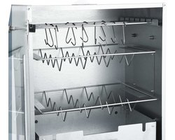 vidaXL - BBQ-rookoven - met - tafel - gegalvaniseerd - staal