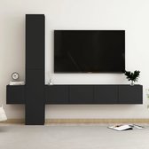The Living Store Televisiemeubel Stereokast - 80 x 30 x 30 cm - zwart